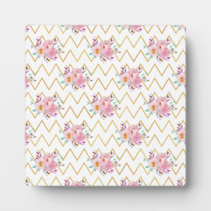 Nieuwe huis cadeau paarse en groene bloemstof fotoplaat