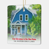 Nieuwe Huis Foto Eerste Kerst Keramisch Ornament (Links)