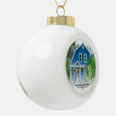 Nieuwe Huis Foto Eerste Kerst Keramische Bal Ornament (Links)