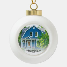 Nieuwe Huis Foto Eerste Kerst Keramische Bal Ornament