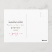 Nieuwe Huis Hangende Mand Bewegende aankondiging Briefkaart (Achterkant)