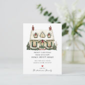 Nieuwe Huis Kerstmis Verhuisaankondiging Aankondigingskaart (Staand voorkant)