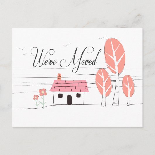 Nieuwe Huis Melding Verhuispost Kaart (Voorkant)
