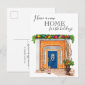 Nieuwe Huisdeur Kerst Verhuis Aankondiging (Voorkant / Achterkant)