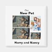 Nieuwe huisdier aangepaste 4 foto collage  magneet (Voorkant)