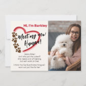 Nieuwe huisdier adoptie aankondiging (Voorkant)