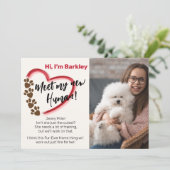 Nieuwe huisdier adoptie aankondiging (Staand voorkant)