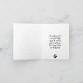 Nieuwe huisdier / witte tabby kat foto bedankkaart (Binnen)