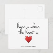 Nieuwe huiseigenaar Home is Where the Heart is Rea Briefkaart (Voorkant / Achterkant)