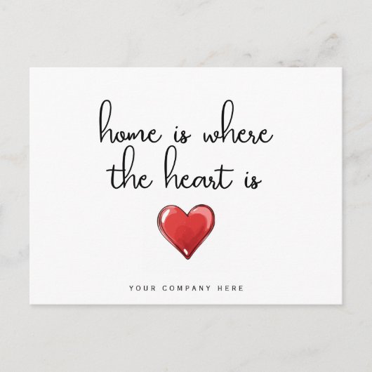 Nieuwe huiseigenaar Home is Where the Heart is Rea Briefkaart (Voorkant)