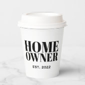 Nieuwe huiseigenaar papieren bekers (Voorkant)