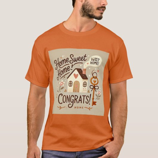 Nieuwe huiseigenaar T-shirt | Gefeliciteerd met de (Voorkant)