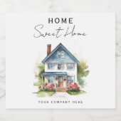 Nieuwe Huiseigenaar Thuis Is Waar Het Hart Woont Sparkling Wijnetiket (Enkel label)