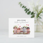 Nieuwe huiseigenaar Welkom bij de buurt Realty Briefkaart (Staand voorkant)