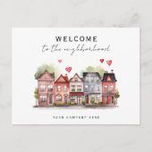 Nieuwe huiseigenaar Welkom bij de buurt Realty Briefkaart (Voorkant)