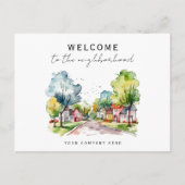 Nieuwe huiseigenaar Welkom bij de buurt Realty Briefkaart (Voorkant)