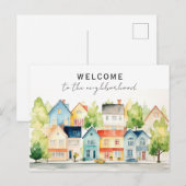 Nieuwe huiseigenaar Welkom bij de buurt Realty Briefkaart (Voorkant / Achterkant)