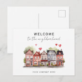 Nieuwe Huiseigenaar Welkom in de Buurt Vastgoed Briefkaart (Voorkant / Achterkant)