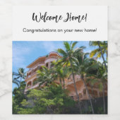 Nieuwe huisfotohuisverwarming wijn etiket (Enkel label)