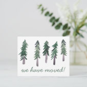 NIEUWE HUISPijnbomen Minimale Waterverf Briefkaart (Staand voorkant)