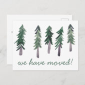 NIEUWE HUISPijnbomen Minimale Waterverf Briefkaart (Voorkant / Achterkant)