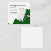 Nieuwe huisschilder vierkante visitekaartje (Voorkant / Achterkant)