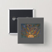 Nieuwe ideeën vliegen vierkante button 5,1 cm (Voorkant /achterkant)