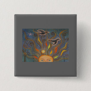 Nieuwe ideeën vliegen vierkante button 5,1 cm