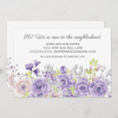 Nieuwe inleiding Paarse Waterverf Aankondiging (Voorkant / Achterkant)