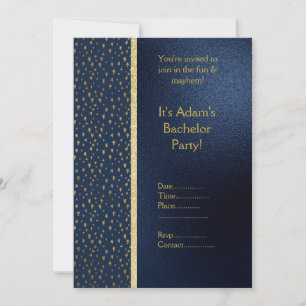 NIEUWE INVITATIE VAN NAVY EN GOLD BACHELOR KAART