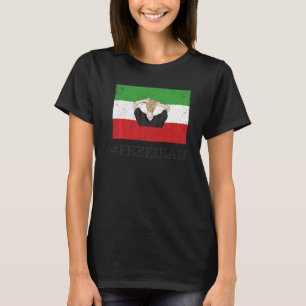 Nieuwe Iraanse vlag Geen hijab Vrouw vuist steunko T-shirt