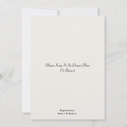 Nieuwe Islam Nikah Arabisch Walima Moslim Vrijgeze Kaart (Achterkant)