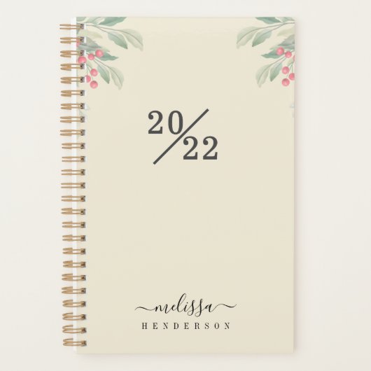 Nieuwe Jaar Bessen Botanisch 2022 Planner (Voorkant)