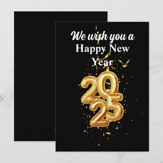 Nieuwe jaarkaart feestdagenkaart (Voorkant / Achterkant)