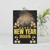 Nieuwe jaarkaart feestdagenkaart (Staand voorkant)