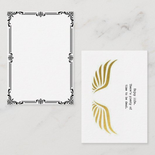 Nieuwe jaarkaart notitiekaartje (Voorkant / Achterkant)