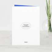 Nieuwe Jaars Blauwe Kabouter met Klok Feestdagen Kaart (Achterkant)