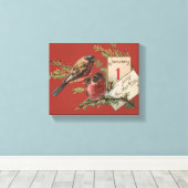 nieuwe jaarvogels canvas afdruk (Insitu (Houten vloer))