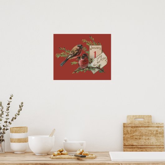  nieuwe jaarvogels poster (Keuken)