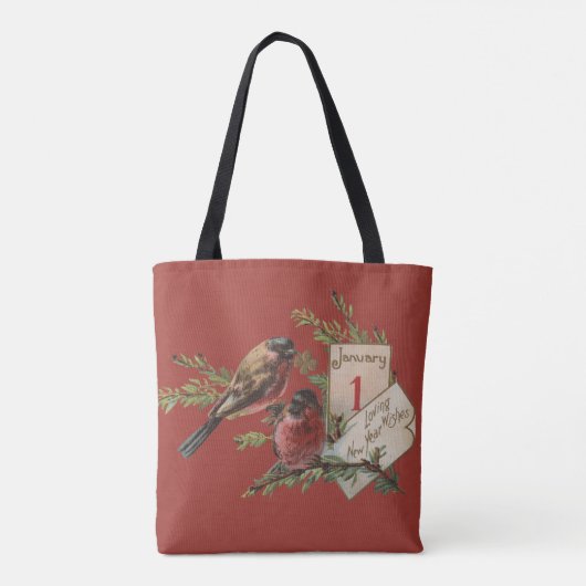 nieuwe jaarvogels tote bag (Achterkant)