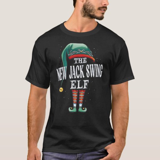 Nieuwe Jack Swing Elf kerstgroep Xmas Pajama Par T-shirt (Voorkant)
