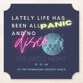 Nieuwe jaren 70-jarige partij kartonnen onderzetters