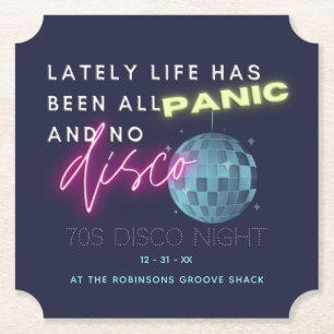 Nieuwe jaren 70-jarige partij kartonnen onderzetters