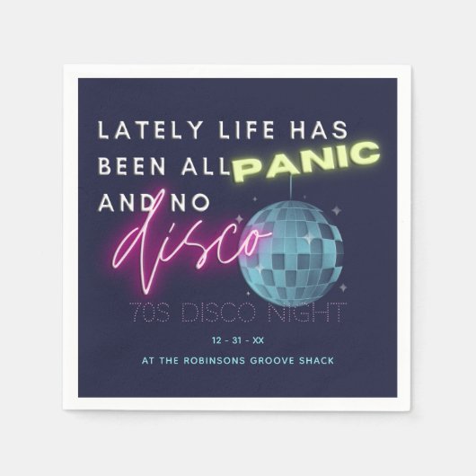 Nieuwe jaren 70-jarige partij servet (Voorkant)