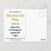 Nieuwe jaren Art Deco Uitnodiging voor Kunst (Achterkant)