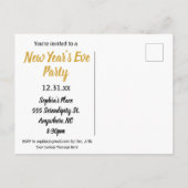 Nieuwe jaren  art Deco van de Eve Partij Uitnodiging Briefkaart (Achterkant)