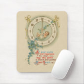  nieuwe jaren Baby klok Muismat (Met muis)