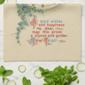 nieuwe jaren Baby klok Theedoek (Gevouwen)