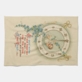 nieuwe jaren Baby klok Theedoek (Horizontaal)