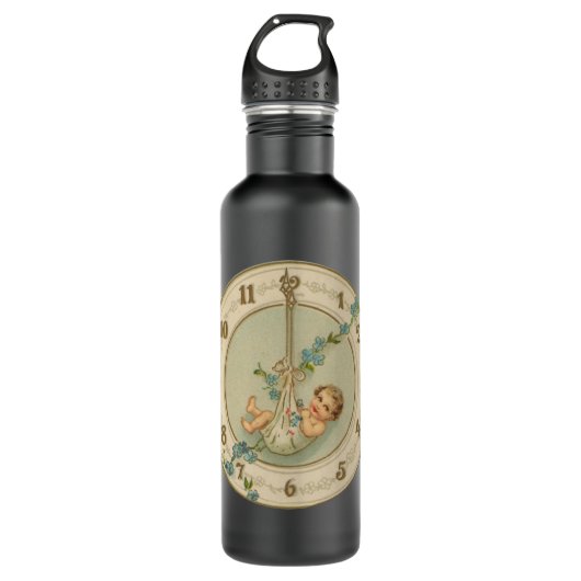  nieuwe jaren Baby klok Waterfles (Voorkant)